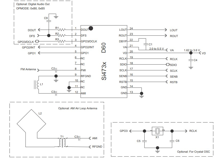 Si473x (D60) wiring schematic